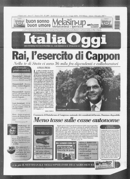 Italia oggi : quotidiano di economia finanza e politica